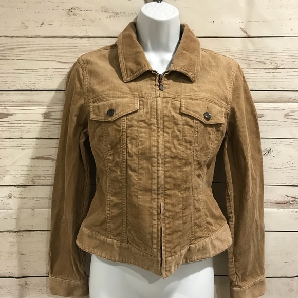 I.N.C. Tan Zippered Corduroy Jacket - Picture 3 of 6